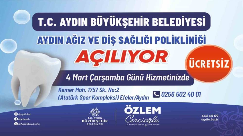 Aydın Ağız ve Diş Sağlığı Polikliniği hizmete a&ccedil;ılıyor
