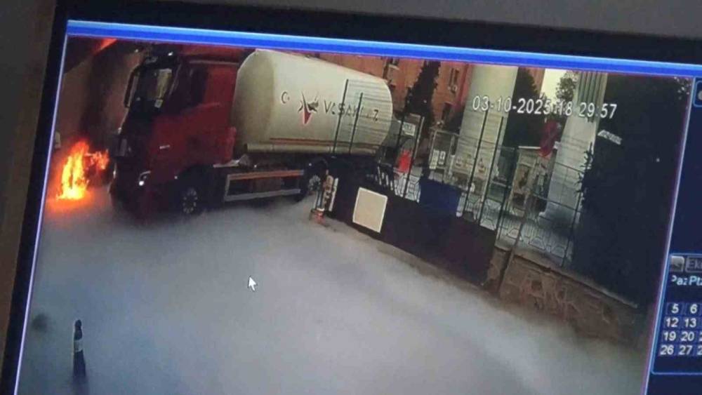 Aydın’da faciadan dönüldü: Sıvı oksijen tankı dolumu sırasında yangın çıktı