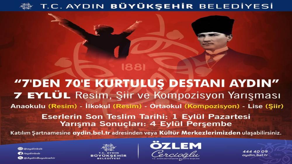 Başkan Çerçioğlu’ndan 7 Eylül temalı ödüllü yarışma
