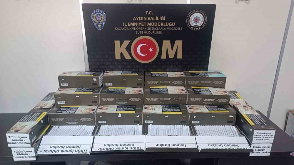Aydın’da 9 bin 200 adet makaron ele geçirildi
