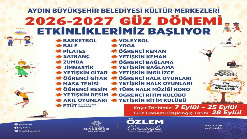 Aydın B&uuml;y&uuml;kşehir Belediyesi G&uuml;z D&ouml;nemi etkinlikleri başlıyor
