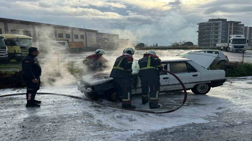 S&ouml;ke&rsquo;de otomobil alevlere teslim oldu

