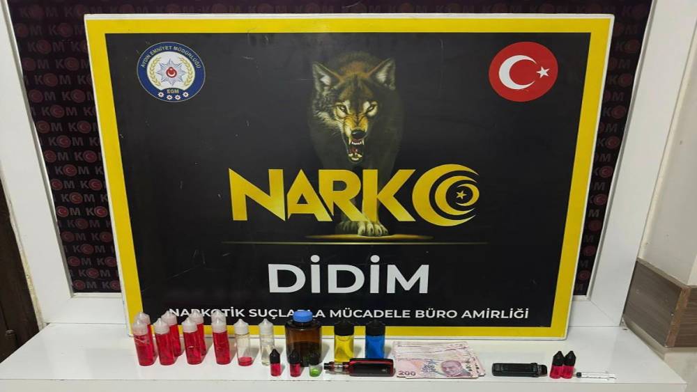 Didim&rsquo;de 1 kilo sıvı uyuşturucu ele ge&ccedil;irildi