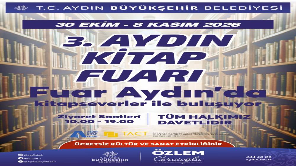 Aydın Kitap Fuarı 30 Ekim&rsquo;de kapılarını a&ccedil;ıyor

