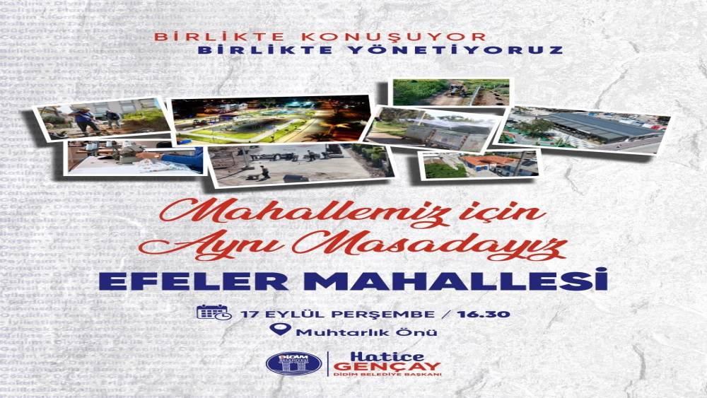 Didim Belediyesi &rsquo;mahallemiz i&ccedil;in aynı masadayız&rsquo; buluşmalarını s&uuml;rd&uuml;r&uuml;yor
