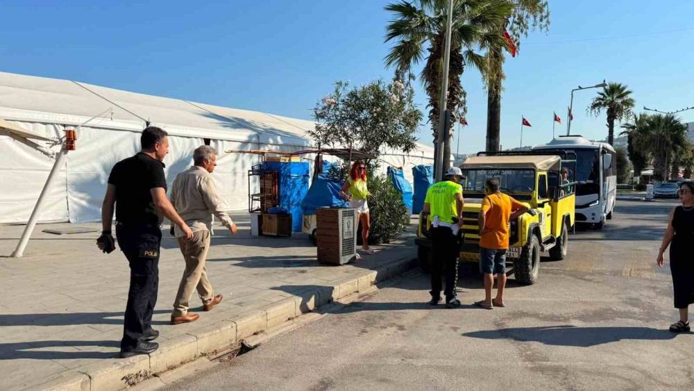 Kuşadası&rsquo;nda cep uygulama noktası yerinde incelendi