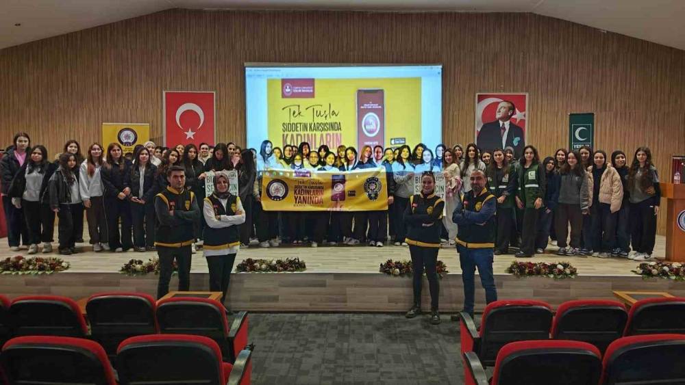 Lise &ouml;ğrencilerine KADES uygulaması tanıtıldı