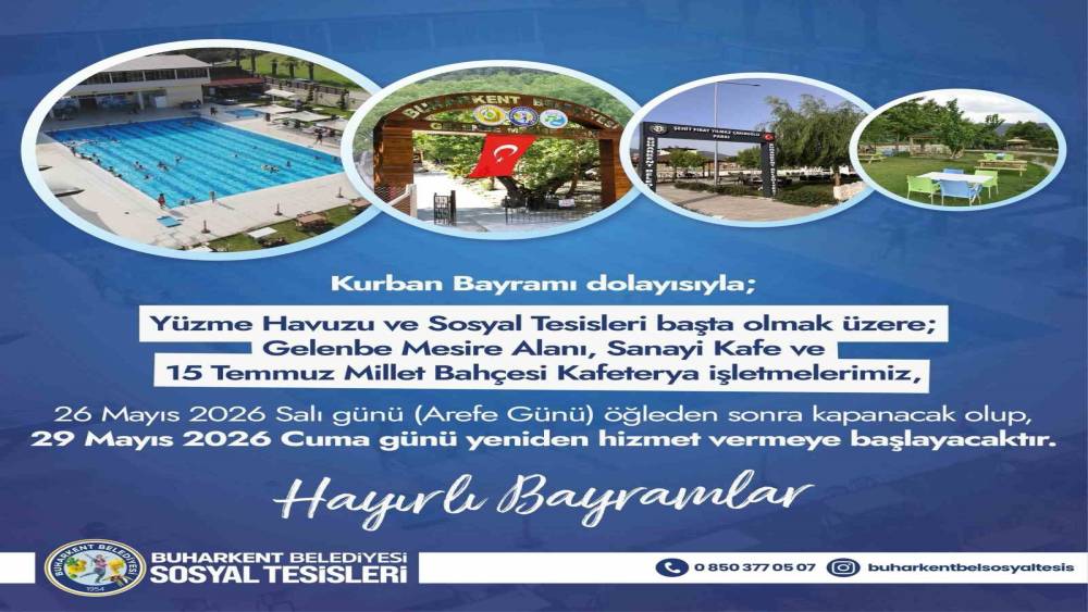 Buharkent Belediyesi&rsquo;nden bayramda sosyal tesislerde ge&ccedil;ici d&uuml;zenleme
