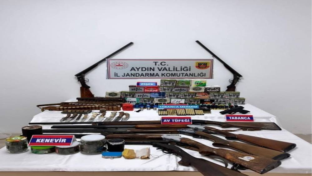 Aydın&rsquo;da silah ve uyuşturucu operasyonu: 2 g&ouml;zaltı
