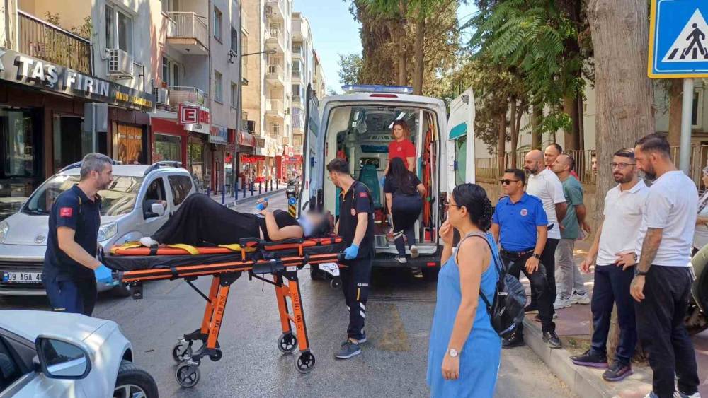 Otomobilin sıkıştırdığı iddia edilen motosiklet sürücüsü yaralandı