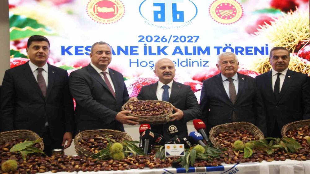 Aydın kestanesinde sezonun ilk &uuml;r&uuml;n&uuml; 600 TL&rsquo;den alındı

