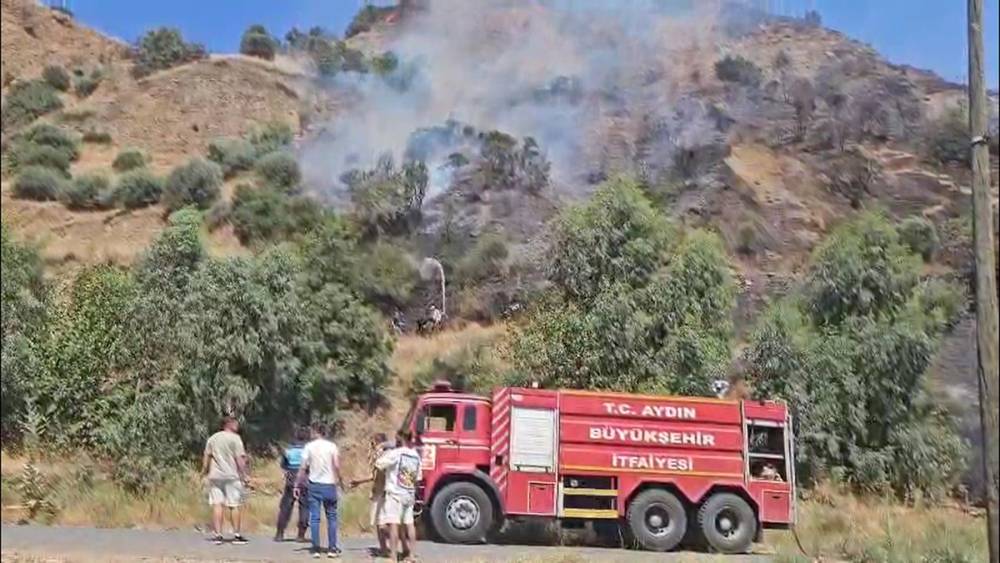 Nazilli’de tarım arazisinde yangın çıktı