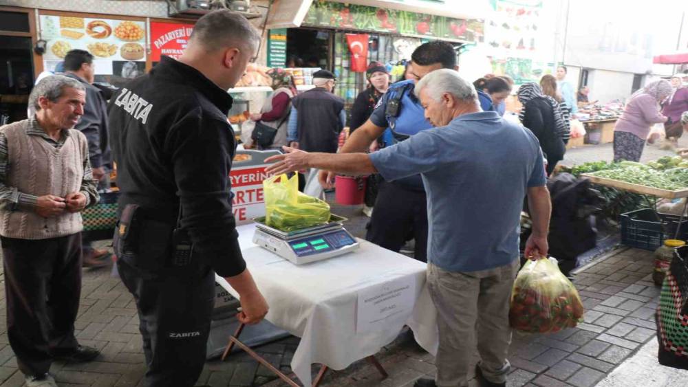 Bozdoğan Salı Pazarı’nda Tartı Kontrol Noktası uygulaması
