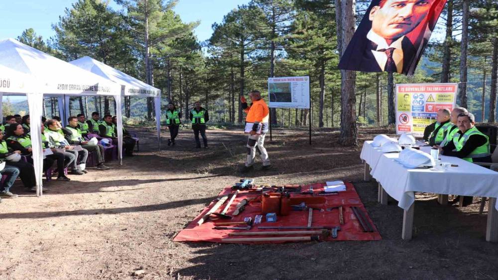 Aydın’da ormancılardan tatbikat