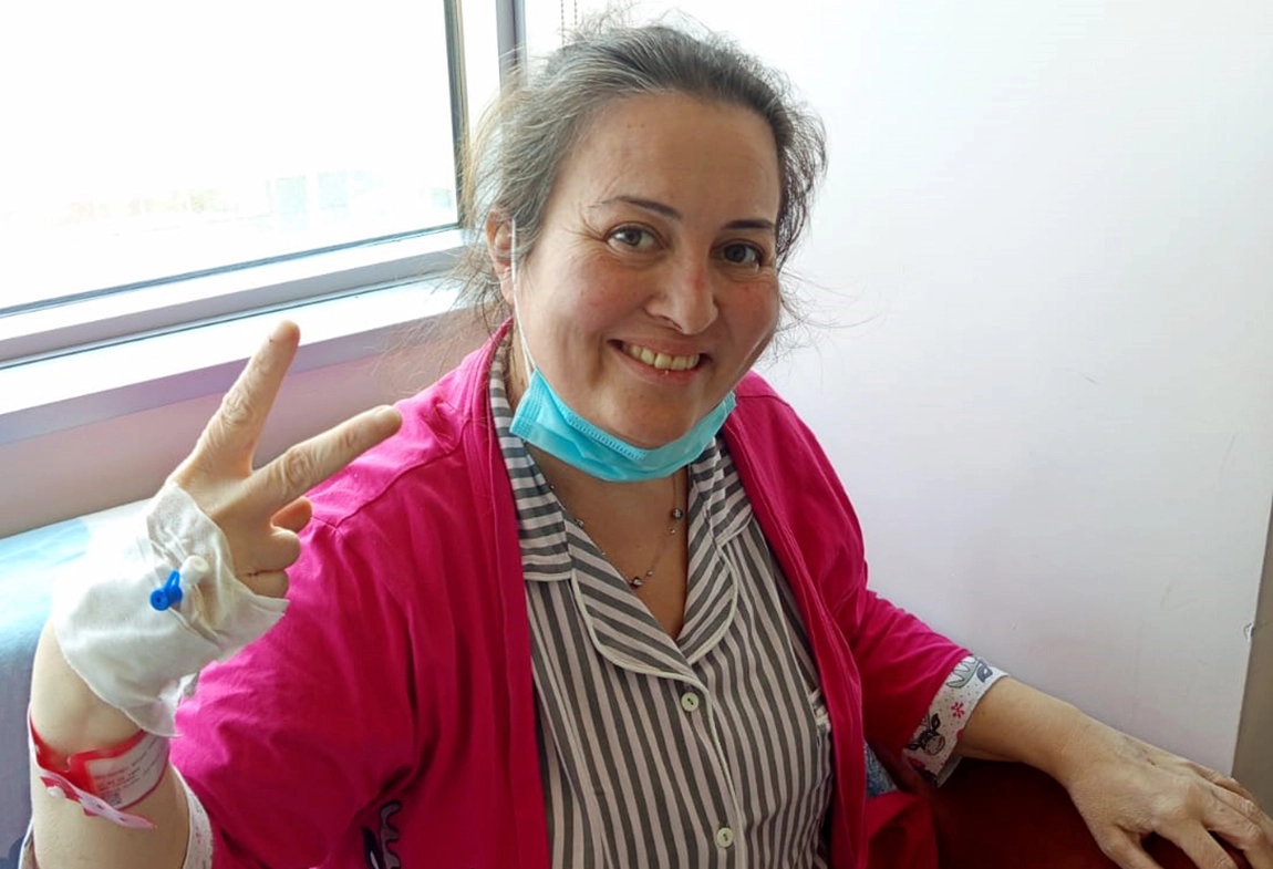Akciğer nakli olan 41 yaşındaki kadın sağlığına kavuştu