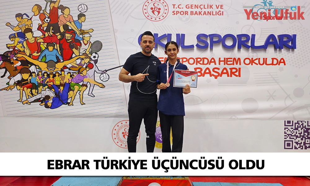 Aydınlı Ebrar Türkiye üçüncüsü oldu