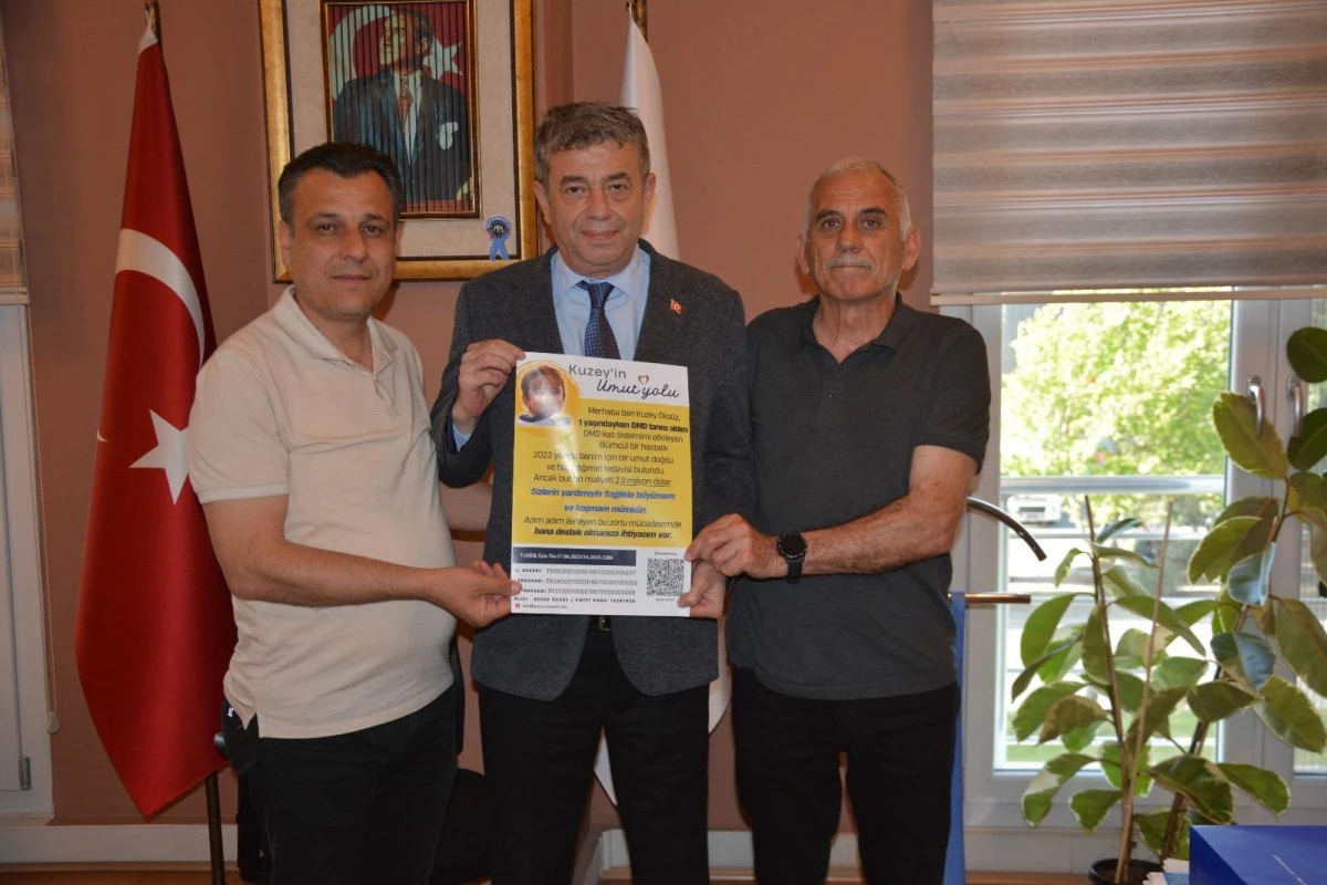 Başkan K&uuml;nkc&uuml;&rsquo;den DMD hastası Kuzey i&ccedil;in Aydın esnafına destek &ccedil;ağrısı