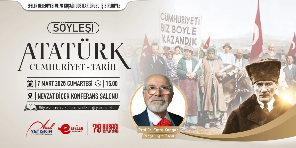 BAŞKAN YETİŞKİN&rsquo;DEN CUMHURİYET BULUŞMASI: EMRE KONGAR EFELER&rsquo;DE