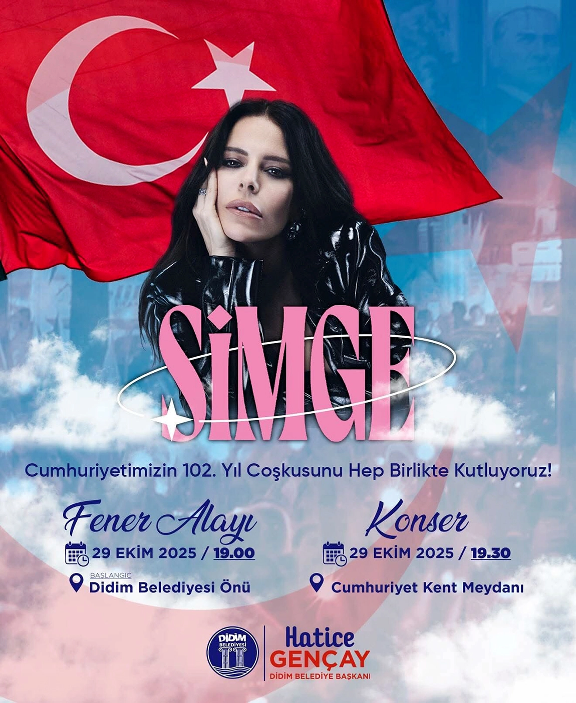 DİDİM’DE 29 EKİM CUMHURİYET BAYRAMI SİMGE KONSERİ İLE KUTLANACAK