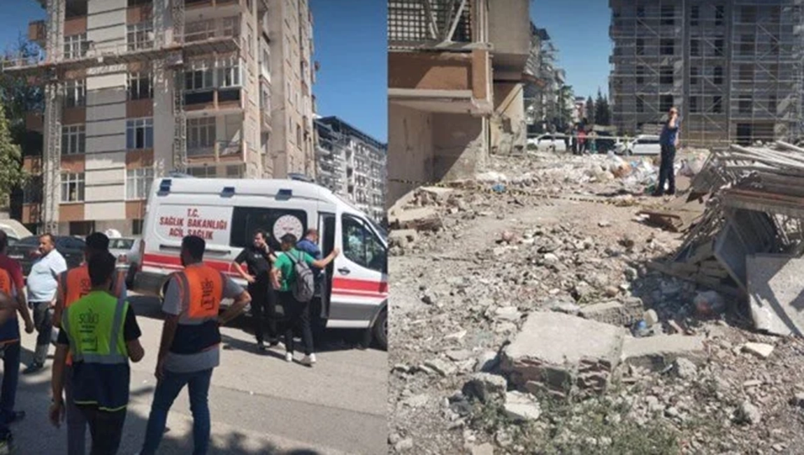 İnşaattan atılan molozlar çocukların üzerine düştü