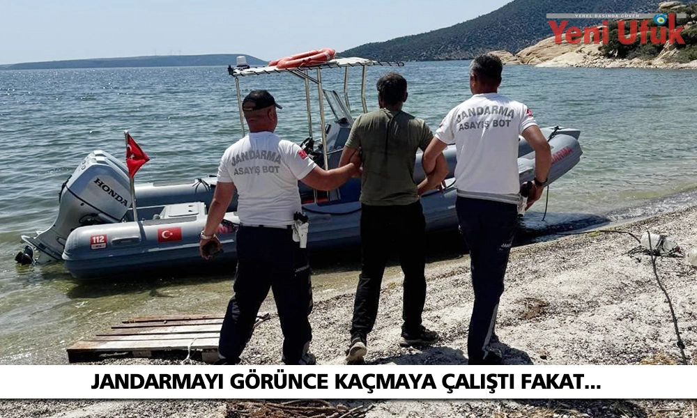 Jandarmayı görünce kaçmaya çalışan şüpheli yakalandı