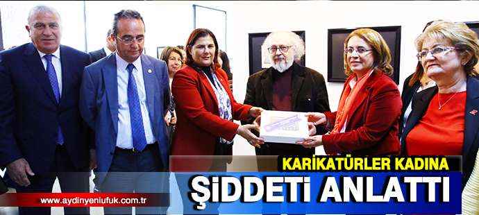 Karikatürler kadına şiddeti anlattı