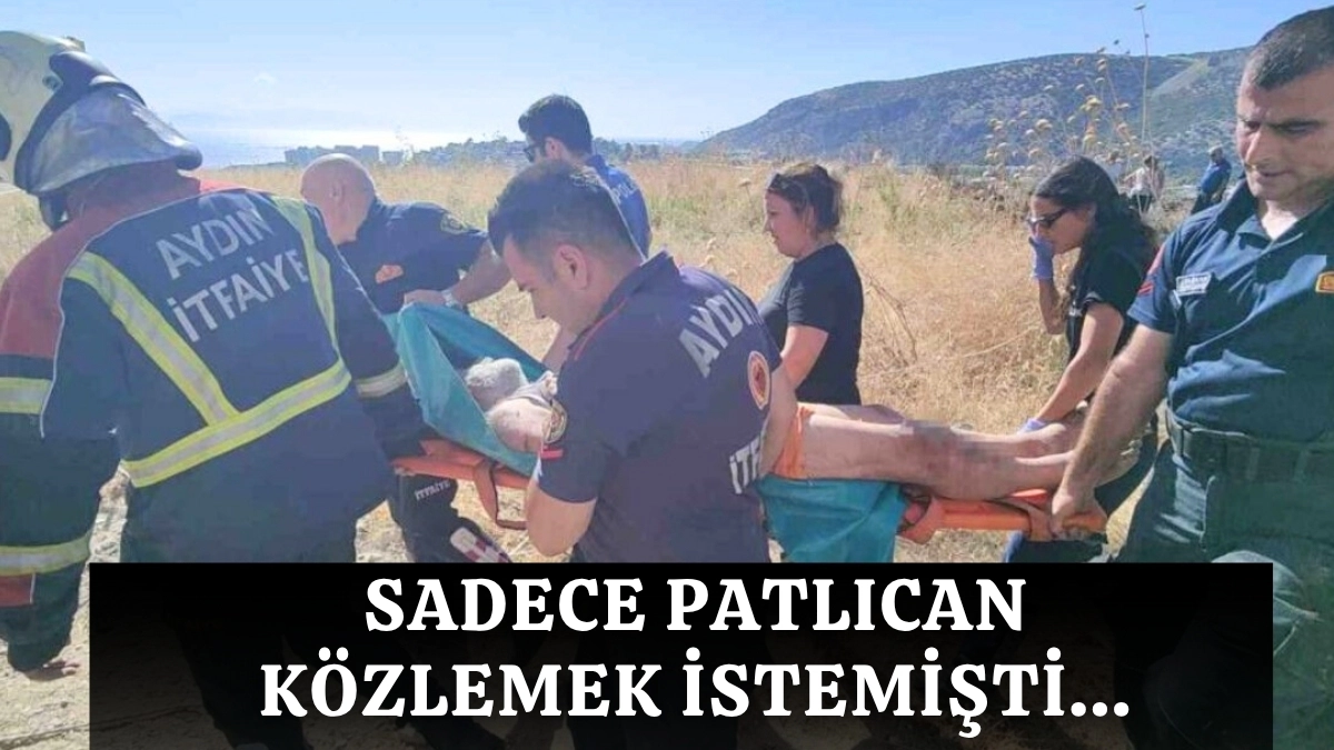 PATLICAN KÖZLERKEN UÇURUMDAN YUVARLANDI 