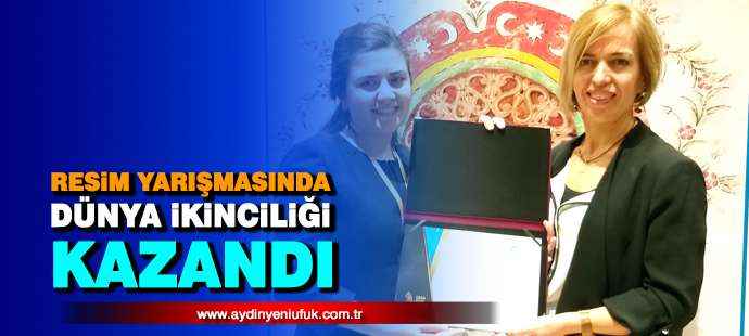 Resim yarışmasında dünya ikinciliği kazandı