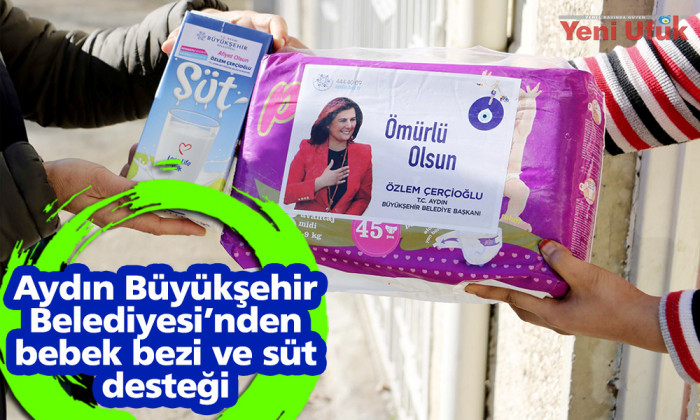 Aydın Büyükşehir Belediyesi’nden bebek bezi ve süt desteği